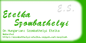 etelka szombathelyi business card